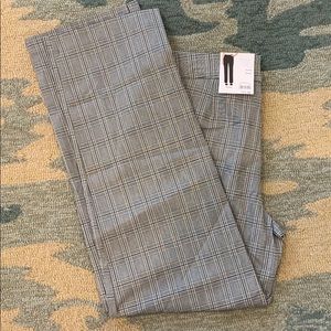 Time and True black plaid, pull-on, stretch pant